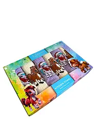 Набір 6 вафельних рушників Nilteks кухонні 30х50 см New Year's horse різнобарвний TC303376101