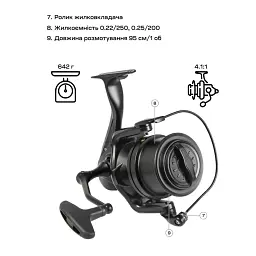 Котушка Brain Apex Carp Big Pit 8000 6+1BB - мініатюра 9