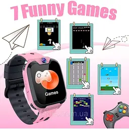 Смарт-годинник Pthtechus X9 для дітей Pink - мініатюра 3