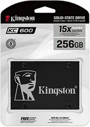 Накопичувач SSD Kingston KC600 2.5" SATAIII 3D TLC 256GB (SKC600/256G)