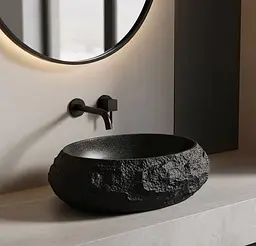 Умивальник Rea Mika накладний 50x38 см black matt REA-U4333 - мініатюра 6