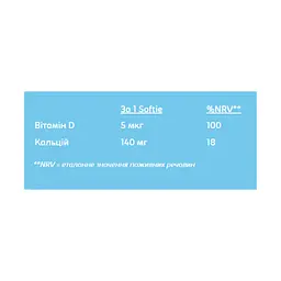 Кальцій і вітамін D Softies Calcium & Vitamin D 30 софтгелів Полуниця - мініатюра 2