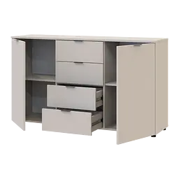 Комод Doros Рон 5 2 фасади 4 шухляди Кашемір 140х38х81 (41516047) - мініатюра 6