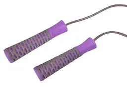 Скакалка PowerPlay 4206 Jump Rope PRO+ Сіро-фіолетова 2,75 м (PP_4206_Grey/Violet) - мініатюра 3