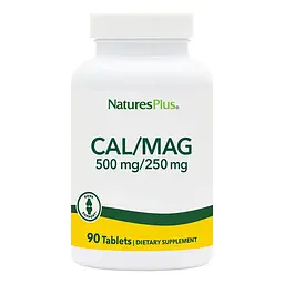 Кальцій та магній NaturesPlus Cal/Mag 500 mg/250 mg 90 таблеток