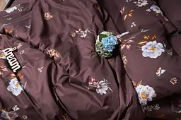 Підковдра Moon&Star Мікросатин Premium Floral Mocha Євро 200x220 см - мініатюра 6