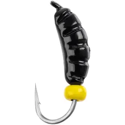 Мормишка вольфрамова Viking Fishing Shrimp+bead 0.37g 7mm Black+Y (5шт)