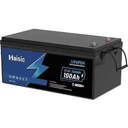 Акумулятор Haisic LiFePO4 24V 25.6V/100Ah/2560Wh [HS-TL100AH] [125487]