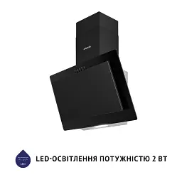Витяжка декоративна похила Minola HDN 6124 BL LED - мініатюра 3