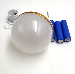 Світлодіодна LED-лампа 30 W акумуляторна (знімні 3 × 18650) автономна аварійна лампочка з цоколем E27 з гачком UKC - мініатюра 6