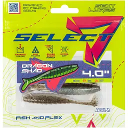 Силікон Select Dragon Shad 4" SV27 (4 шт/уп) - мініатюра 2