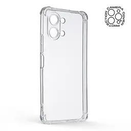 Прозрачный чехол для TECNO Spark Go 3 4G (KN3) с защитой камеры и усиленными бортами, тонкий, силиконовый, бесцветный, ударопрочный, противоударный бампер с закрытой камерой, ArmorStandart (ARM91014) - мініатюра 2