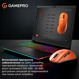 Миша бездротова GamePro Genesis Avenger Помаранчевий (GM096O) - мініатюра 9