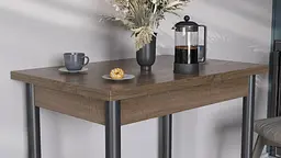 Розкладний обідній стіл трансформер Берта Ferrum-decor 750x1400x900 Чорний метал ДСП Дуб Сонома Трюфель 16 мм (FRD-105182) - мініатюра 4