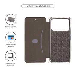 Чехол-книжка для TECNO Spark 40 4G, G-Case, розовый, кожаный чехол-книжка из экокожи (PU) и TPU, с магнитом, с подставкой и вместительным кардхолдером, противоударный, защита всего корпуса, ArmorStandart (ARM88018) - мініатюра 3