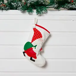 Чобіток для подарунків ВМ My Home Гном з мішком 23х16 см білий (DH-NY-19 WHITE) - мініатюра 2