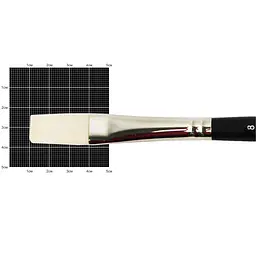 Пензель синтетика плоска подовжена Milk 1108F № 8 коротка ручка KOLOS (4823064905335)