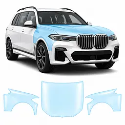 Антигравійна захисна бронеплівка за лекалами для BMW X7 G07 2019-2022 - капот і передні крила