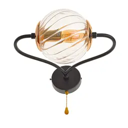 Бра Brille BL-801W/1 E14 BK+FG - мініатюра 6