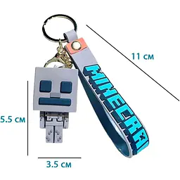 Брелок Watchbands Скелет з Майнкрафт Skeleton Minecraft великий (KCHN-MNCRFT/03) - мініатюра 2
