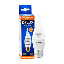 Лампочка Delux BL37B 6 Вт tail 4000K 220В E27 crystal 3шт (90016739) - мініатюра 3