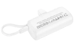 Зовнішній акумулятор Borofone BJ41 5000mAh 18.5W з кабелем Type-C та конектором Lightning білий - мініатюра 3