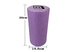 Масажний ролик EasyFit Foam Roller 30 см Бузковий (EF-2024-V) - мініатюра 2