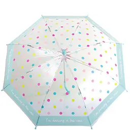 Дитяча парасолька-палиця механічна Happy Rain 73 см прозора - мініатюра 2