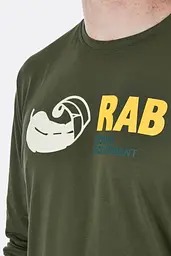 Чоловічий лонгслів Rab Stance Vintage LS Tee S Темний хакі - мініатюра 3