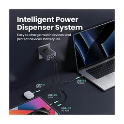 Зарядний пристрій Ugreen 4xUSB 100W (3xUSB-C+USB-A) Gan Nexode Fast Charger Grey X565 (35043) - мініатюра 10