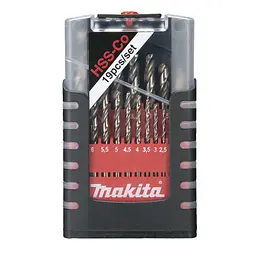 Набір свердл HSS-Co по металу 1-10 мм Makita D-50479 (19 шт) - мініатюра 3