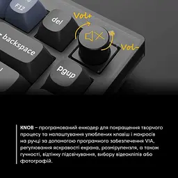 Клавіатура Keychron Q1 QMK Hot-Swappable Gateron Phantom Brown RGB Knob Black (Q1M3_KEYCHRON) - мініатюра 5