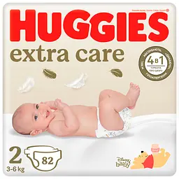 Підгузки Huggies Extra Care 2 (3-6 кг), 82 шт (5029053578088)