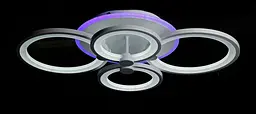 Люстра стельова LED Splendid Ray LK237/2+2, 160W, білий, з пультом, сучасний стиль - мініатюра 2