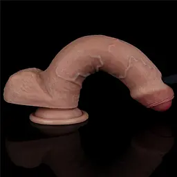 Фалоімітатор Lovetoy Dual-Layered Silicone Nature 20.5 см коричневий - мініатюра 11