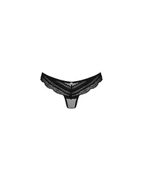 Напівпрозорі трусики із підвіскою Obsessive Ivannes panties black чорні S/M - мініатюра 5