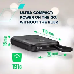 Батарея універсальна Canyon 10000mAh OnPower 101 PD/22.5W built-in cable Purple (CNS-CPB101PU) - мініатюра 7