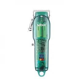 Професійна машинка для стрижки V-660 Professional Clipper Transparent Green • Акумуляторна машинка для волосся VGR V-660 - мініатюра 2