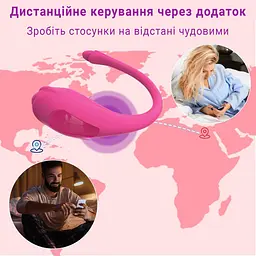 Смарт вібратор міні масажер точки G та клітора Love Spouse рожевий — Силіконовий вібратор із керуванням через додаток - мініатюра 7