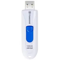 USB флеш накопичувач Transcend 128GB JetFlash 790 White USB 3.0 (TS128GJF790W) - мініатюра 2