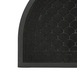 Килимок придверний Eco Fabric Луска півколо з кромкою чорний 40 х 60 см (4060-117) - мініатюра 4