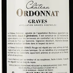Вино Chateau Ordonnat Graves AOP Graves, червоне, сухе, 0,75 л (917836) - мініатюра 3