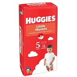 Підгузки Huggies Little Movers 5 (11-25 кг) 58 шт. - мініатюра 2