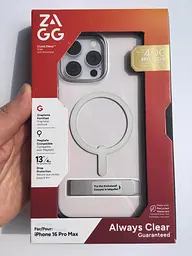 Чохол протиударний для iPhone 16 Pro Max ZAGG Gear4 Crystal Palace Clear Case MagSafe (6.9") Прозорий із підставкою - мініатюра 2