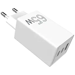 Зарядний пристрій Sigma 2xUSB-C PD65 Вт + 1xUSB QC3.0 GaN X-power PS65-01 білий (4827798637715) - мініатюра 8