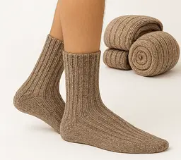 Шкарпетки теплі вовняні Norwegian Wool Socks M 39–42 Solve коричневі KT7003109