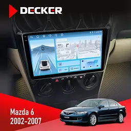 Штатна магнітола Mazda 6 2002-2007 Decker D9-010 6x128, DSP, 4G, 2K Decker (НФ-00004721)