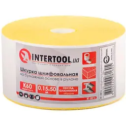Шліфувальний папір наждачна шкірка в рулоні Intertool 115 мм x 50 м x P60