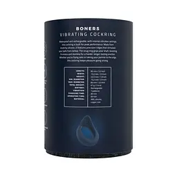 Віброкільце Boners Vibrating Cock Ring, 8.5 см (синій) - мініатюра 10