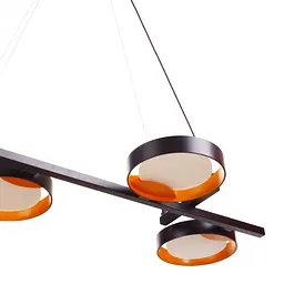 Світильник стельовий Brille підвісний BR-01 666S/4 LED 20W NW BK/G - мініатюра 3